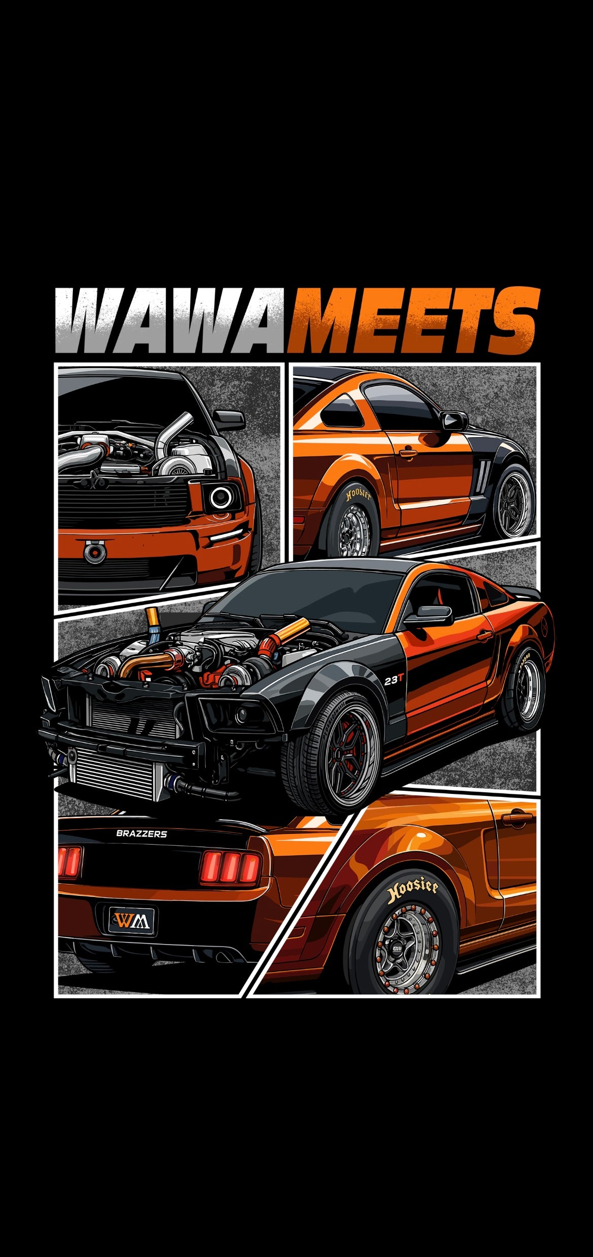 WM  T Shirts - Turbo Mustang